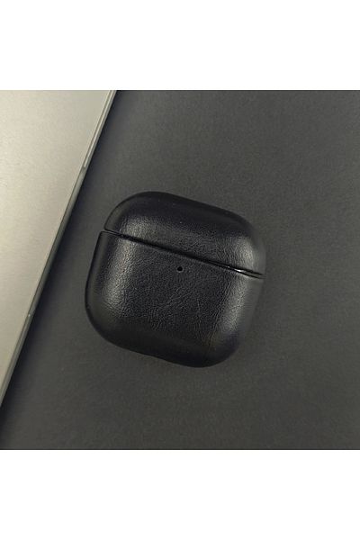 Choice For AirPods Pro2 black Leather protective case For AirPods 4/3/2 headphone case, AirPods pro/pro2 fu