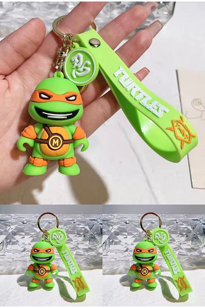 Wolawood Ninja Turtles Keychain Cute Figured Silicone Bag Ornament Colorful Accessory Gift Character