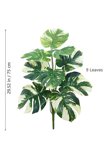 Choice H-GBY-9Y-75-T13 40-103cm /40.5in Artificial Monstera Plants Fake Palm Tree Plastic Turtle Leaves Gre