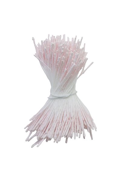 Choice double light pink 380pcs Long Double/Single Heads Artificial Matte Flower Stamen for DIY Scrapbookin