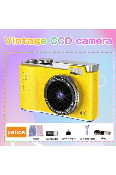 Choice Yellow Kid Digital Camera for Children Camcorder Rechargeable Cameras Vlogging Camera 2.4" Rechargea