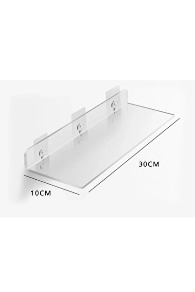 Choice L 30x10cm Clear Acrylic Wall Shelf Hanging Panel Perforated Bathroom T...