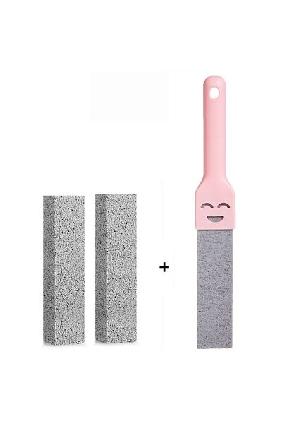 Choice PK 1 handle 3 Stones 5PCS Pumice Stone Toilet Brush Bathroom Cleaning Stone with Handle Tile Sink Ba