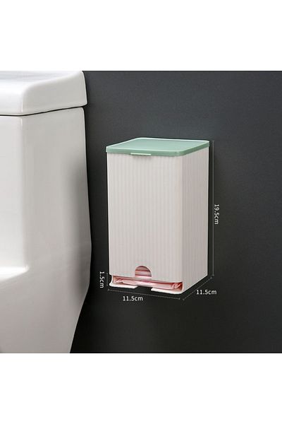 Choice green Multi-purpose Dustproof Storage Box with Flip Lid for Wall-mounted Pads, Tissues and Cotton Sw