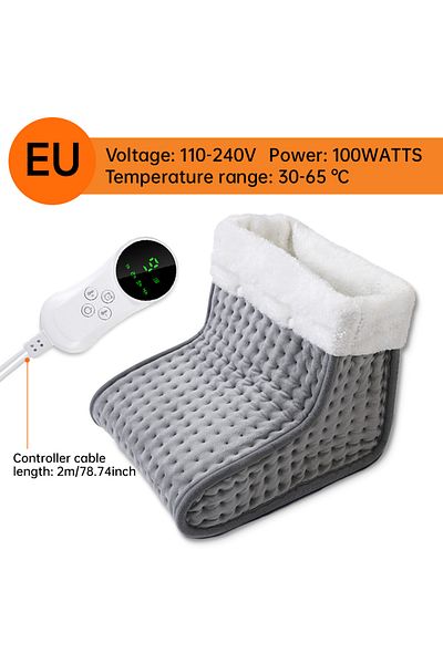 Choice EU 26*28*22cm Electric Heated Foot US/EU Warmers Soft Feet Heating Pad 9-gear adjustable temperature