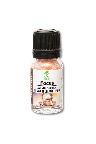 XTERRA | SĂRURI DE INHALAT ÎNNOBILATE CU ULEIURI ETERICE | “FOCUS” | 100% NATURALE ȘI PURE | 10 ml