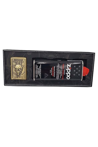 dalimag 3D Relief Metal Lighter with 125 ml Liquid, Grass Model, Green,