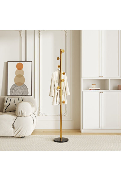 rexa علاقة معاطف معدنية بقاعدة رخامية - حامل أنيق قائم بذاته