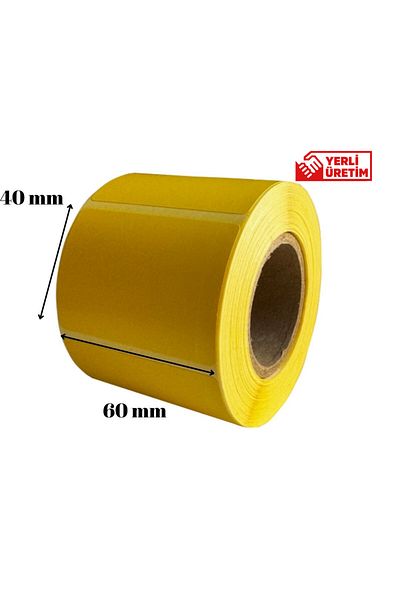 Yamani Display 5 Pcs Pharmacy Label 60X40 mm Yellow Thermal Label Pack of 500