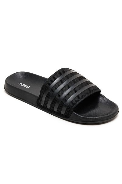 R&B Black MENS SLIDERS 40-45