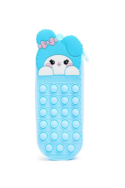 R&B Light Blue Silicone Pencil Case