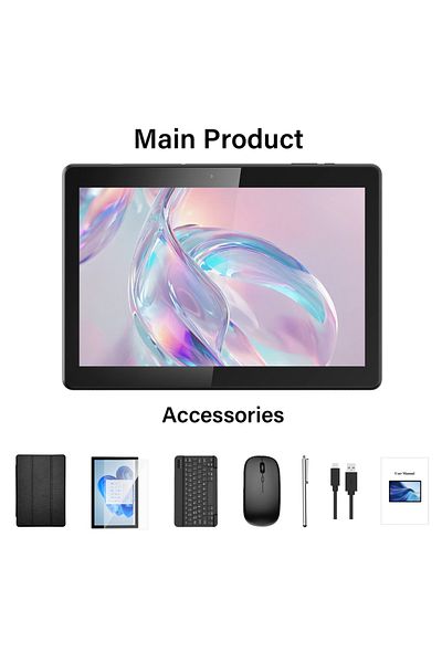 Choice Black leather case Relndoo 10.1 Inch Android 14 Tablet, 12GB(6+6 Expand) RAM 128GB ROM, 5MP+8MP Came