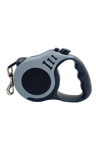 Choice 5 Meters GRAY Pet Traction Device, Pet Dog Automatic Retractable Traction Rope, Bone Printed Dog Wal