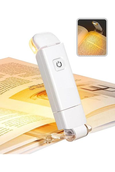XIWANGFIRE WHITE X-92 Light LED USB Rechargeable Book Light Reading Light Eye Protection Night Light Portable C