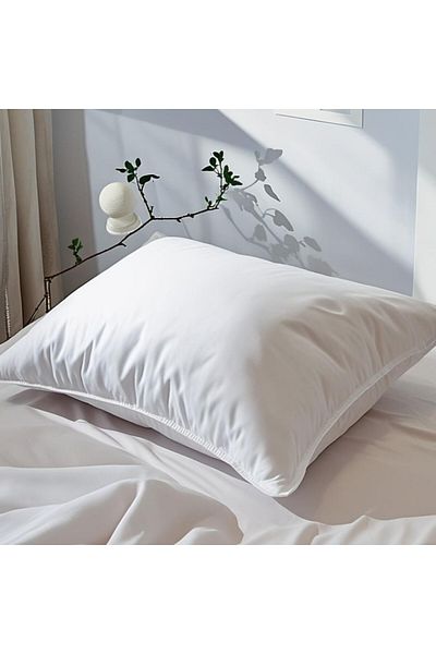 Pucioasa Hotel pillow, cotton percale 50 × 70 cm, Luxury, microgel filling, white