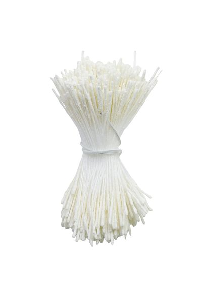 Choice double ivory 380pcs Long Double/Single Heads Artificial Matte Flower Stamen for DIY Scrapbooking Pis