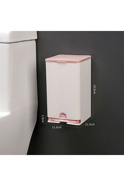 Choice Pink Multi-purpose Dustproof Storage Box with Flip Lid for Wall-mounted Pads, Tissues and Cotton Swa
