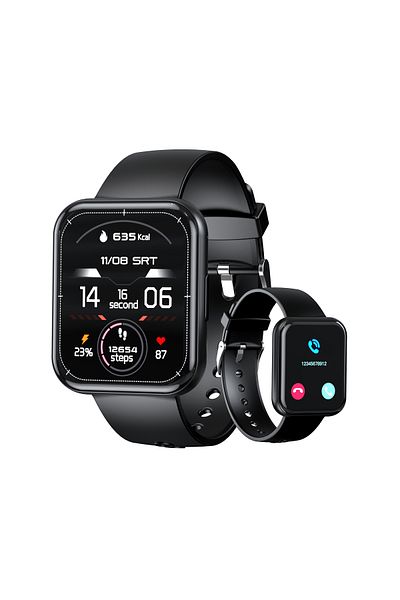 CHOETECH Smartwatch z funkcją odbierania połączeń ekran 1.91'' IP67 - czarny