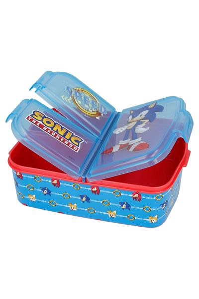 Sonic Sandwich box, multi-compartment, blue, BPA-free,