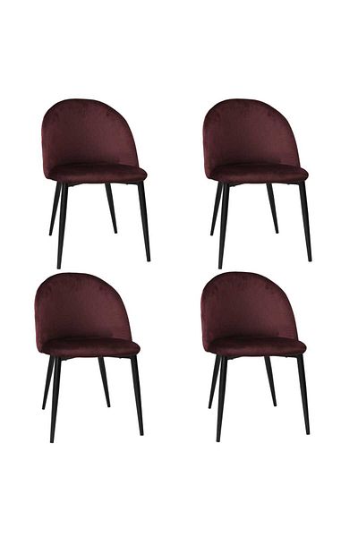 ARTA DOOR Set of 4 Bella Chairs Black Leg, HoReCa, Kitchen, Living Room, Office, Bedrooms, Hallways
