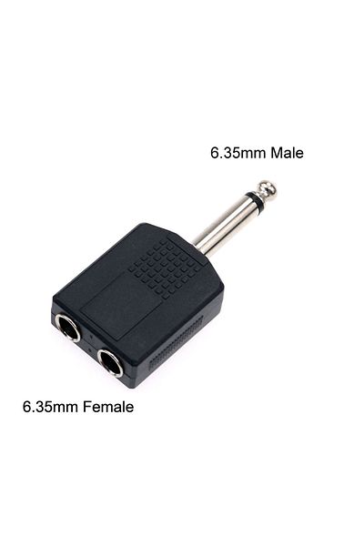 Choice 6.35mm Mono YuXi 1/4" Mono / Stereo Audio Jack Plug Adapter 6.35 mm Male to 2x 6.35mm 3.5mm Female H