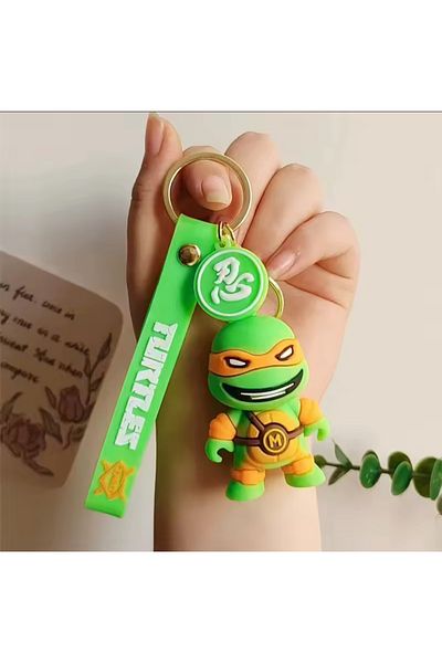 Wolawood Ninja Turtles Keychain Cute Figured Silicone Bag Ornament Colorful Accessory Gift Character