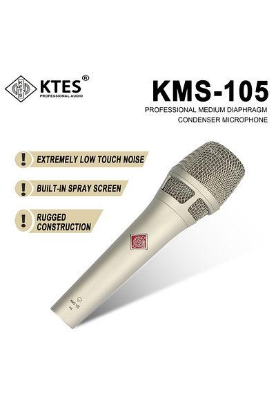 Choice Golden KMS105 Supercardioid Condenser Mic Professional Vocal Wired Microphone for Studio Recording,