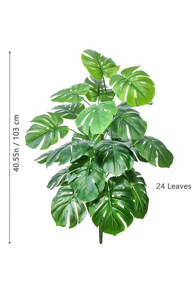 Choice GBY3-24Y-Z-100-T13 40-103cm /40.5in Artificial Monstera Plants Fake Palm Tree Plastic Turtle Leaves