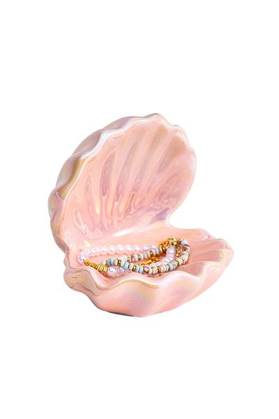 Choice Kj005b6 Creative Mini Ceramic Shell Jewelry Storage Tray Jewelry Necklace Display Desktop Jewelry Bi