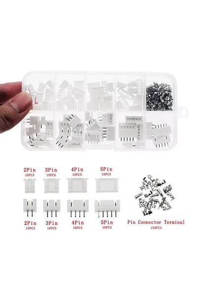 Choice 230 Pieces 2/3/4/5p Male and Female Pin Terminal Kit Housing Pin Header JST XH-2.54 4Value Connec...