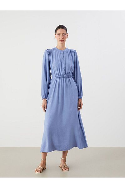 LC Waikiki Lcwaikiki Classic Crew Neck Textured Dress