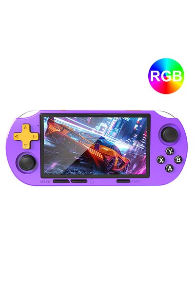Choice ANS16 Purple GAMINJA SF3000 ANS16 4.5 Inch IPS Screen RGB Lighting Portable Handheld Game Player Ret