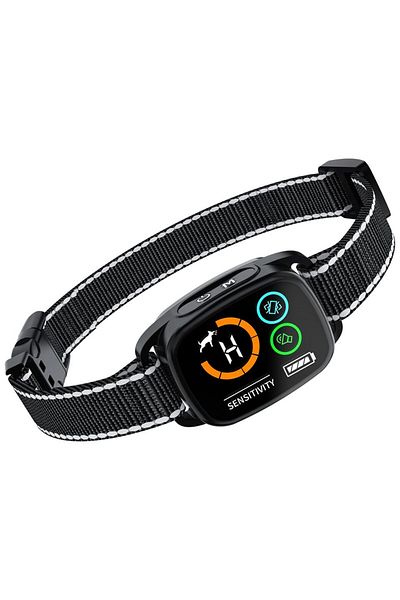 Choice Black Dog barking collar strong vibration Modes intelligent barking detection Rechargeable waterproo