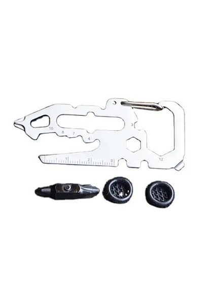 dalimag Card Multifunctional, 15 in 1, Argintiu, Surubelnita, Desfacator, 66x31x2.5mm