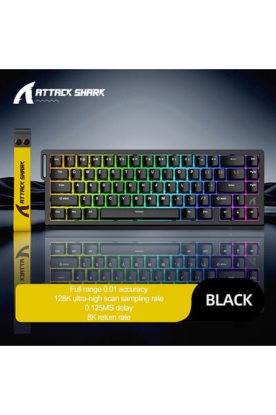 Choice Magnetic Switch Black X68HE ATTACK SHARK Magnetic Gaming Keyboard Mechanical Wired for Pro Gaming 0.