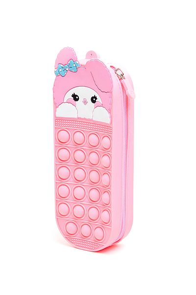 R&B Pink Silicone Pencil Case