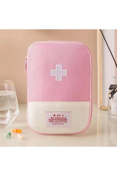 Choice Small Pink First Aid Kit Pouch Home Medicine Storage Bag Suitable For Outdoor Travel Medical Bag Hom