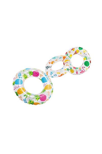Intex Lively Print Inflatable Swim Rings - Assortment 51cm