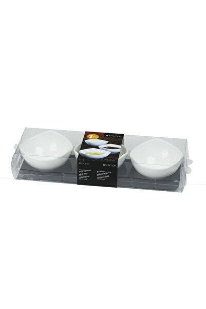 Ambition Set of 3 asymmetrical bowls 9.5cm, white, Salsa