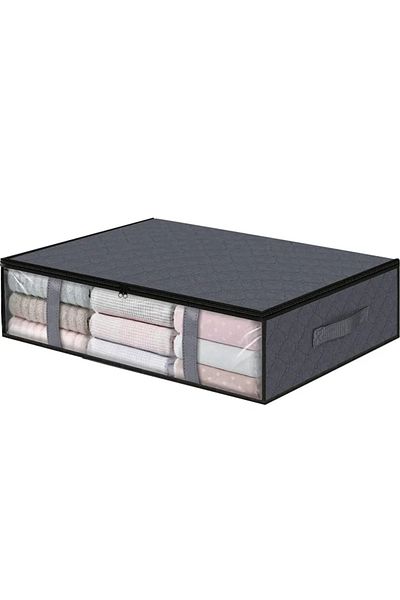 Choice 60x45x15cm grey Under bed Storage Bag For Portable Foldable Quilt Bags Wardrobe Clothes Organizer St