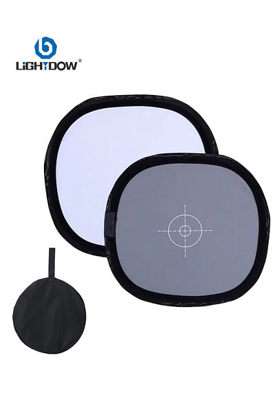 Choice 2in1 Focusing board Lightdow 12x12 Inch (30 x 30 cm) White Balance 18% Gray Reference Reflector Grey