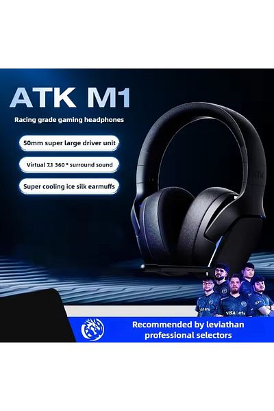 Choice ATK M1 Black ATK M1 Game Headset Three Mode Wireless Headworn PS5 PC Gaming Headset Microphone Virt