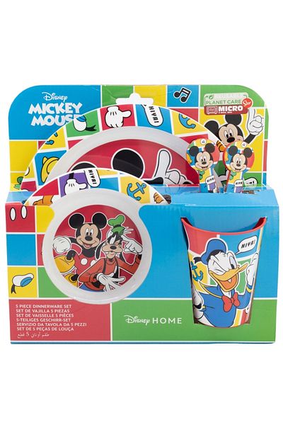 Mickey Mouse 5-piece dinnerware set, plastic, BPA-free, multicolor, Better Together, Mickey Mouse, Disney
