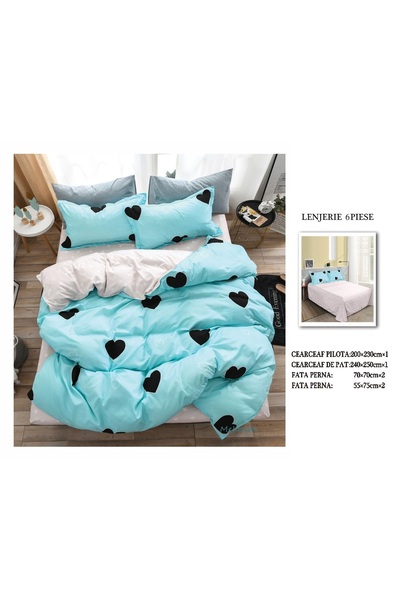 CHIRASO FINET Cotton Bed Linen, Classic Sheet 240x250cm, Duvet Cover 200x230cm, 4 Pillowcases