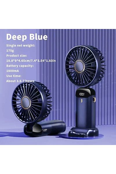 Choice Blue Electric Fan Portable Air Conditioner Mini Cooler Rechargeable Neck Fans for Home Free Shipping