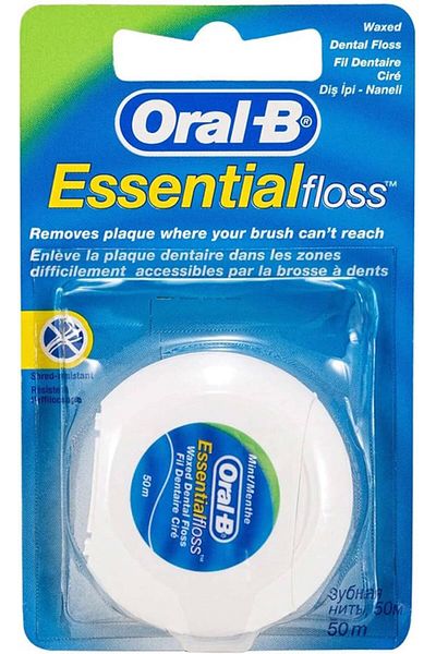GUM ORAL B ESSENTIAL FLOSS WAXED 50M