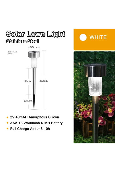 XIWANGFIRE أضواء مسار LED تعمل بالطاقة الشمسية باللون الأبيض في الهواء الطلق ...