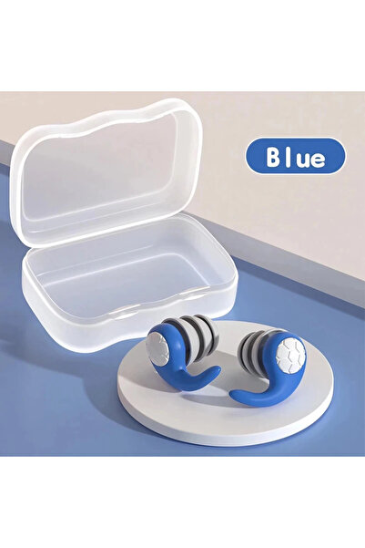 Choice زوج واحد من سدادات الأذن الناعمة المصنوعة من السيليكون باللون الأزرق - مقاومة للضوضاء، مقاومة للماء، مريحة، للنوم والسباحة