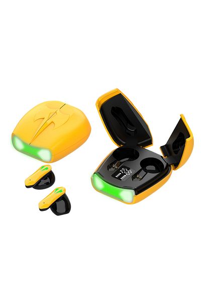 Choice Yellow KS35 Pro Scissor-Door Bluetooth Headphones TWS Wireless Gaming Earbuds with LED Display Low L