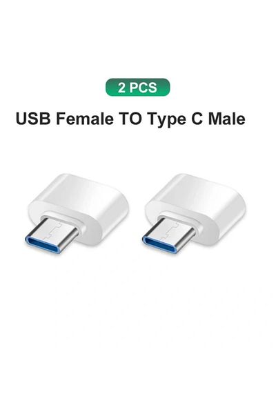 Choice محول بيانات من النوع C إلى USB 3.0، قطعتان باللون الأبيض، USB-C 3.1 ذكر، موصل بيانات OTG A أنثى لجهاز MacBook Pro iPad
